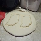 RENSSELAER INDIANA STATE OUTLINE SHAPE MAP MIDWEST COOKIE CUTTER USA PR2315