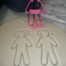 Girl with Pigtails Full Body Outline Special Occasion Cookie Cutter USA PR2283
