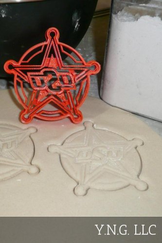OKLAHOMA STATE COWBOYS SHERIFF STAR LOGO NCAA D1 FOOTBALL COOKIE CUTTER PR2221
