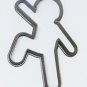 Running Moving Action Gingerbread Man Outline Christmas Cookie Cutter USA PR2153