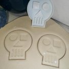 Skull With Detail Square And Round Eyes Triangle Nose Cookie Cutter USA PR2140