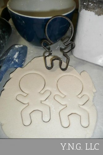 Big Inflated Head Gingerbread Man Outline Christmas Cookie Cutter USA PR2151