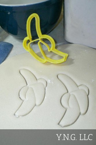 HALF PEELED BANANA FRUIT HEALTHY FOOD PLANTAIN MONKEY COOKIE CUTTER USA PR2106