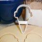 ICE CREAM ONE SCOOP WAFFLE CONE OUTLINE BIRTHDAY PARTY COOKIE CUTTER USA PR922