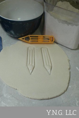 PENCIL #2 WOOD BACK TO SCHOOL WRITING DRAWING COOKIE CUTTER FONDANT TOOL PR839