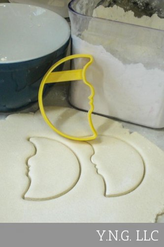 MOON HALF-MOON MAN FACE CRESCENT LUNAR SPECIAL OCCASION COOKIE CUTTER USA PR834