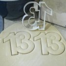 NUMBER 13 THIRTEEN LUCKY FRIDAY BIRTHDAY ANNIVERSARY COOKIE CUTTER USA PR108-13
