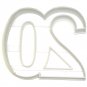 NUMBER 20 TWENTY BIRTHDAY ANNIVERSARY GRADUATION COOKIE CUTTER USA PR108-20