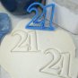 NUMBER 21 TWENTY-ONE BIRTHDAY ANNIVERSARY CELEBRATION COOKIE CUTTER PR108-21