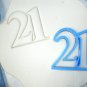 NUMBER 21 TWENTY-ONE BIRTHDAY ANNIVERSARY CELEBRATION COOKIE CUTTER PR108-21