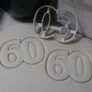 NUMBER 60 SIXTY ANNIVERSARY BIRTHDAY SPORTS PARTY COOKIE CUTTER USA PR108-60