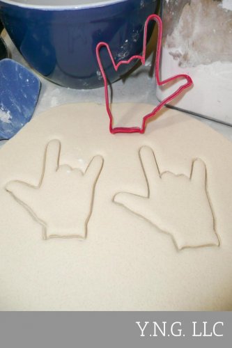 I Love You Sign Language Valentine's Day Cookie Cutter 3D Printed USA PR211