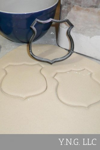 Route Road Highway Sign Or Badge Special Occasion Cookie Cutter Baking Tool Made In USA PR246