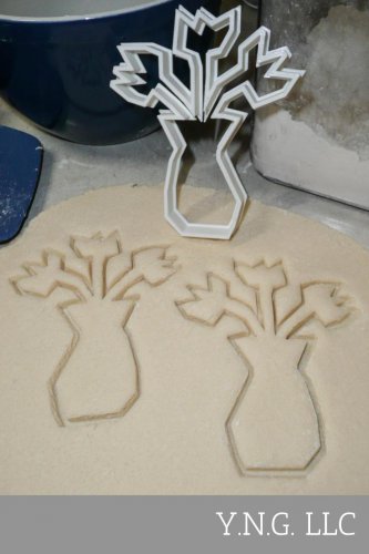 Flowers In A Vase Special Occasion Cookie Cutter Baking Tool Made in USA PR254