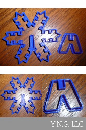 3D Snowflake Christmas Cookie Cutter Baking Tool Holiday Special Occasion Made In USA PR292