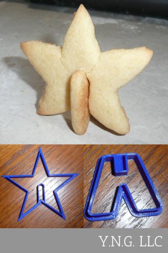 3D Star Christmas Cookie Cutter Baking Tool Holiday Special Occasion Made In USA PR293