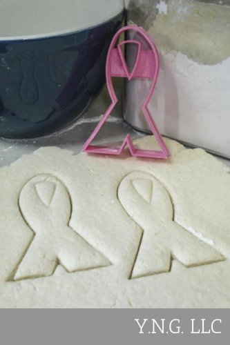 RIBBON CANCER AWARENESS COOKIE CUTTER FONDANT SPECIAL OCCASION 3D - USA PR316