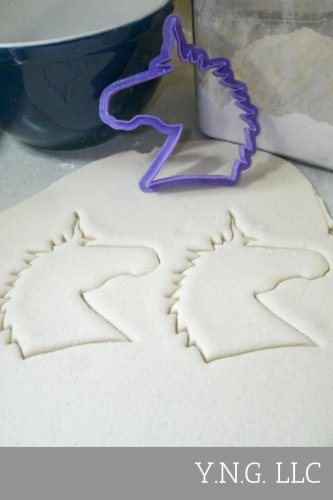 UNICORN HEAD COOKIE CUTTER CAKE FONDANT SPECIAL OCCASION 3D PRINTED - USA PR319S