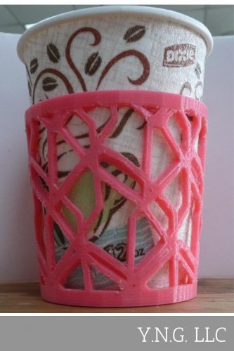 Coffee Cup Sleeve Hot or Cold To Go Beverage Tea Mug Reuseable 3D Printed Made in the USA PR372