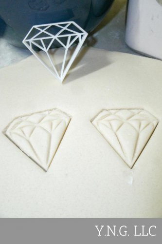 DIAMOND WEDDING ANNIVERSARIES ENGAGEMENT BAKING TOOL COOKIE CUTTER USA PR406S