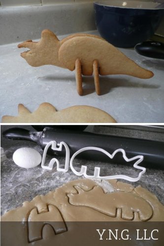 3D Triceratops Dinosaur Dino Set 3 pc Special Occasion Cookie Cutter Baking Tool Made in USA PR408