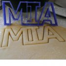 MIA NAME OR POW FONDANT BAKING COOKIE CUTTER MADE IN USA PR421