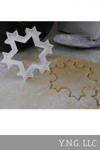 FRACTAL STAR SHAPE FONDANT BAKING TOOL COOKIE CUTTER MADE IN USA PR422