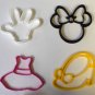 MINNIE MOUSE SET 4 CARTOON DISNEY CHARACTER COOKIE CUTTER BAKING TOOL USA PR533