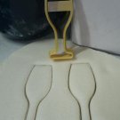 CHAMPAGNE GLASS SPARKLING WINE TOASTING WEDDING ENGAGEMENT COOKIE CUTTER PR560