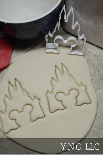 CINDERELLA CASTLE WITH MICKEY MOUSE EARS HEAD SHAPE COOKIE CUTTER USA PR580