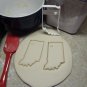 RENSSELAER INDIANA STATE OUTLINE SHAPE MAP MIDWEST COOKIE CUTTER USA PR2315