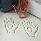 HAND WITH HEART CHARITY GIVEN FROM HEART SYMBOL JOHN CALVIN COOKIE CUTTER PR606