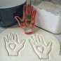 HAND WITH HEART CHARITY GIVEN FROM HEART SYMBOL JOHN CALVIN COOKIE CUTTER PR606