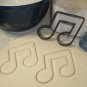 DOUBLE MUSIC NOTE NOTATION SYMBOL STAFF MEASURES PITCH COOKIE CUTTER USA PR609