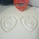 MARSHALL PAW PATROL RED BADGE LOGO TAG FIREMAN FIRE FIGHTER COOKIE CUTTER PR658