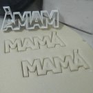 MAMA WITH ACCENT SPANISH WORD LETTERS MOM MOMMY MOTHER COOKIE CUTTER USA PR647