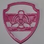 SKYE PAW PATROL PINK BADGE LOGO TAG TV SHOW HELICOPTER PILOT COOKIE CUTTER PR659