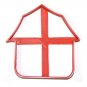 RED BARN FARM BUILDING AGRICULTURE COOKIE CUTTER FONDANT BAKING TOOL USA PR663