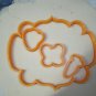 EASTER SPRING TIC TAC TOE 4 PC SET CARROT BUTTERFLY BUNNY COOKIE CUTTER PR674