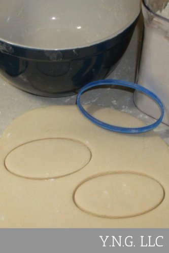 OVAL SHAPE EGG ELLIPSE RACETRACK COOKIE CUTTER FONDANT BAKING TOOL USA PR710