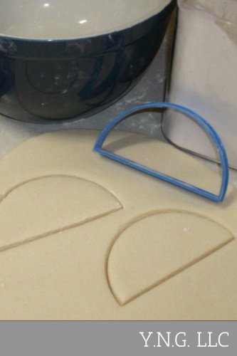 HALF CIRCLE SEMICIRCLE SHAPE TACO ORANGE SLICE COOKIE CUTTER FONDANT TOOL PR712