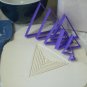 ASCENDING TRIANGLE GEOMETRY SHAPE SET OF 8 COOKIE CUTTERS FONDANT BAKING PR756