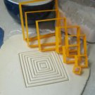 SQUARE SHAPE FRAME BOX SET OF 8 COOKIE CUTTERS FONDANT BAKING TOOL USA PR757