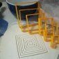 SQUARE SHAPE FRAME BOX SET OF 8 COOKIE CUTTERS FONDANT BAKING TOOL USA PR757