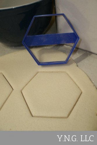HEXAGON 6 SIDED SHAPE GEOMETRY SPECIAL OCCASION COOKIE CUTTER FONDANT PR798