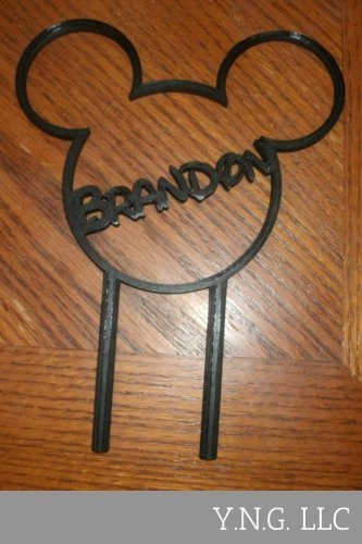 PERSONALIZED MICKEY MOUSE SMASH CAKE TOPPER BIRTHDAY PARTY COOKIE CUTTER PR813