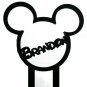 PERSONALIZED MICKEY MOUSE SMASH CAKE TOPPER BIRTHDAY PARTY COOKIE CUTTER PR813
