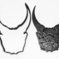 Oni Mask Japanese Samurai Horns 2 piece Stamp Cookie Cutter USA PR2308