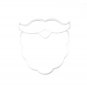 SANTA CLAUS, ST NICK BEARD CHRISTMAS COSTUME PIECE COOKIE CUTTER PR3247