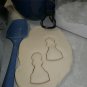 PAWN CHESS BOARD GAME PIECE BLACK WHITE CHECKERBOARD COOKIE CUTTER USA PR2490